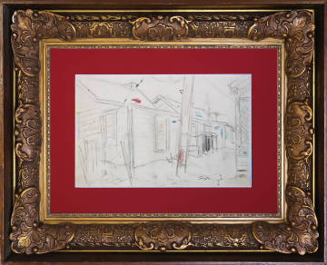 真作保証 藤田嗣治６号ニューヨーク 東京美術倶楽部鑑定証付(鑑定代8万)貴重作 松坂屋でたった4号が５００万販売 20世紀を代表の世界的巨匠