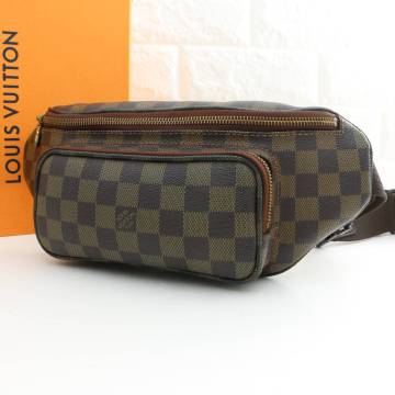 LOUIS VUITTON ルイヴィトン ダミエ エベヌ メルヴィール バムバッグ N51172 ウエストポーチ ショルダーバッグ ボディバッグ ブラウン 茶
