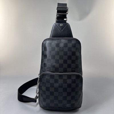 1円 極美品 ルイヴィトン ダミエグラフィット スリングバッグ ボディバッグ ブラック ショルダーバッグ ショルダー N41719 アヴェニュー