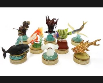 全８種フルコンプ 海洋堂 世界博物画立体図鑑 ボトルキャップ 荒俣宏 フィギュアコレクション 非売品 松村しのぶ 荒俣宏 新江ノ島水族館