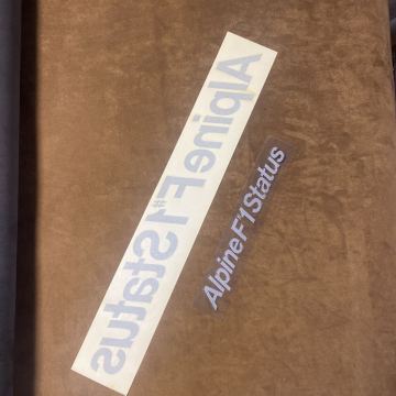 ALPINE F#1status アルパイン純正ステッカー　2枚