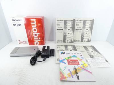 ★☆シャープ モバイルビジネスツール Zaurus COLORパワーザウルス MI-504 日本製 元箱・付属品付き 通電不可 ジャンク品☆★