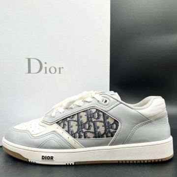 1円 【美品】 Christian Dior クリスチャンディオール B27 オブリーク ジャカード サイドロゴ メンズ スニーカー シューズ 靴 29cm相当