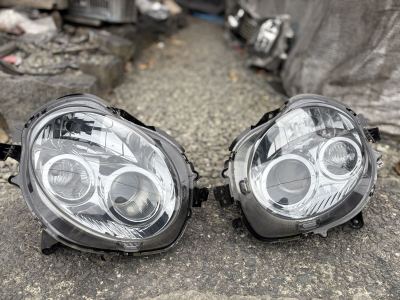 7-1112-3 ★ 深艶　ライト　スモーク　クリア塗装 保証付 ★ ダイハツ DAIHATSU コペン L880K 純正 ハロゲン　ヘッドライト リペア　加工　