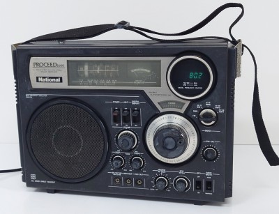 【K1163】 National PROCEED 2600 FM/MW/SW1/SW2/SW3/SW4 6BAND RECEIVER RF-2600 短波 国際 BCLラジオ 松下電器 6バンド 通電動作OK