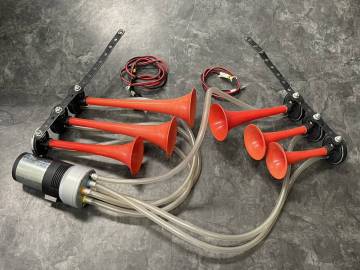 6連ラッパ　ゴッドファーザー　ミュージックホーン　エアーホーン　ステー付き