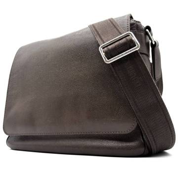 正規品 LOUIS VUITTON ルイヴィトン タイガ ロマンPM グリズリ M32778 ショルダーバッグ レザー ブラウン メンズ ビジネス メッセンジャー