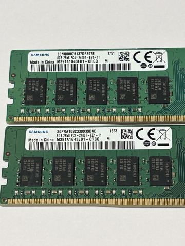 SAMSUNG DDR4 PC4-2400T 2Rx8 8GBx2枚　16GB メモリー　サーバー