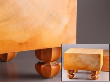 古美術 囲碁 本榧 碁盤 厚み19.3cm 時代物 極上品 初だし品 D5042