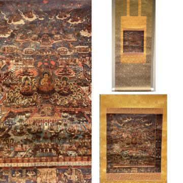 模写 曼荼羅 仏画 掛軸 チベット 仏教美術 中国美術