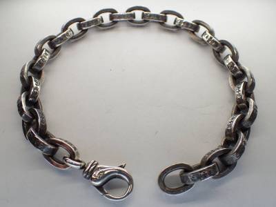 正規品CHROME HEARTS ★★★SPオーダーラージペーパーチェーンブレスレット21㎝　★ 33.9ｇ