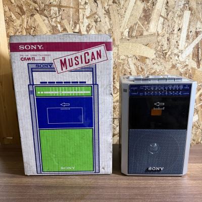 カセットレコーダー SONY ソニー AM FM ラジカセ 昭和レトロ レトロ ラジオ CFM-11MARK II 線無し コレクション 動作確認済み 中古品
