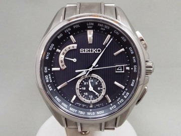 1円〜! SEIKO/セイコー ブライツ フライトエキスパート 電波ソーラー/デイト メンズ腕時計/アナログウォッチ 8B63-0AV0 【W351y3】