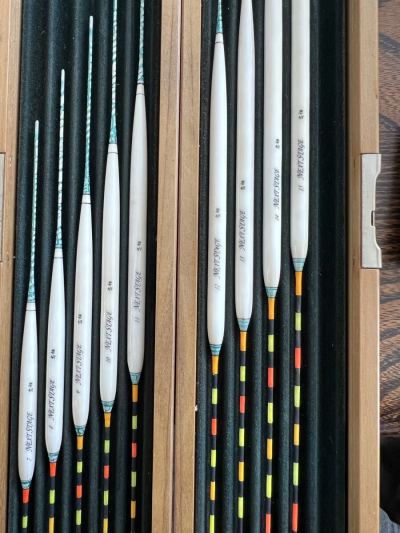 釣り具　ヘラ浮き　忠相　9本　金鯱の箱付き現状品