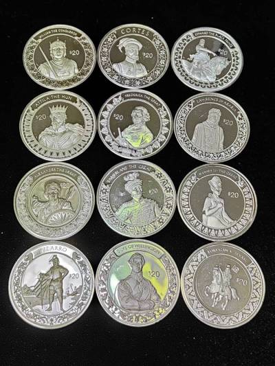 12枚セット リベリア 20ドル シルバー メダル 1997年 計約382g
