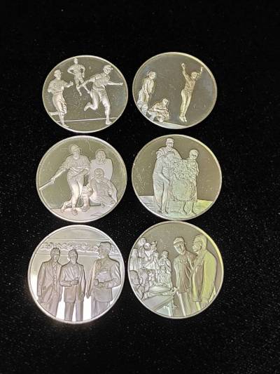 6枚セット 王貞治メダルコレクション シルバー 野球 計約80g