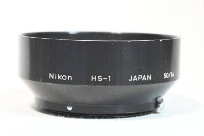 ニコン●NIKON スプリング式金属製フード HS-1 Auto NIKKOR 50mm/1.4用 52mm径●実用品 値下げしました