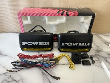 管理番号U942 ジャンク品 POWER110 フォグランプ イエローランプ 旧車 角型