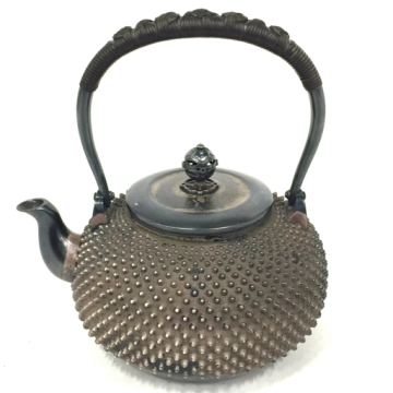 銘不明 純銀 銀瓶 あられ模様 高さ約21cm 総重量約712.8g 茶道具 茶器 現状品