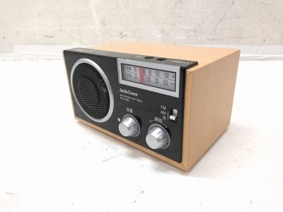 ●動作品 オーム電機 AudioComm AM/FM 木製ラジオ RAD-T556Z 音響機器 オーディオ 1105-305A @60 ●