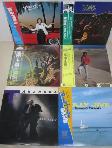 LP・高中正義 6セット・帯付5枚・虹伝説、alone、FINGER DANCIN'など/11-35