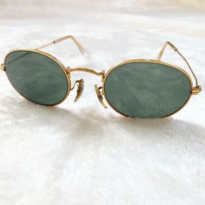 1円～美品 Ray-Ban ボシュロム レイバン B&L U.S.A サングラス ラウンド ゴールドフレーム グリーンレンズ ゴールド 丸 金 オシャレ 