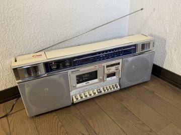 昭和レトロ　サンヨー　ラジカセ　WMR-CM 珍しいダブルラジカセ