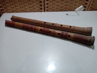 61573 尺八２本 無銘 和楽器 伝統楽器 木管楽器〈自宅保管品〉