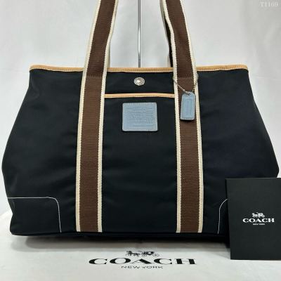 【入手困難/極美品】コーチ COACH ハンプトンズ ウィークエンド トートバッグ ビジネスバッグ ハンドバッグ A4可 メンズ 黒 大容量 肩掛け