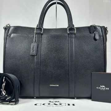 【入手困難品/未使用級】コーチ COACH メトロポリタン 2way ビジネスバッグ ブリーフケース ハンドバッグ A4可 大容量 レザー メンズ 黒