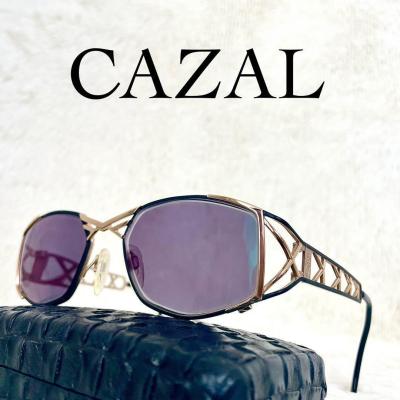 極美品　CAZAL　カザール　サングラス　MOD984　ブラックレンズ　ブラック・ゴールドフレーム