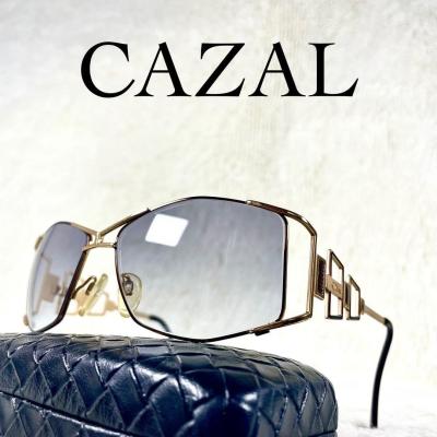 極美品　CAZAL　カザール　ビンテージサングラス　MOD944　ブルーレンズ　ゴールド・ゴールドフレーム