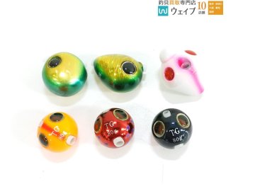 がまかつ ・ ダイワ ・ ジャッカル 等 タングステン タイラバ ヘッド 計6個