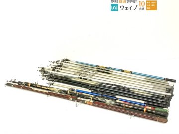 ニッシン プロスクエア スーパーサーフ 30V 450・リョービ カーボテック ロングマスター 25号-390DX 他 投竿 大量ジャンクセット