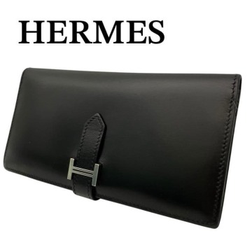 極美品 HERMES エルメス ベアン クラシック カーフ H刻印 長財布