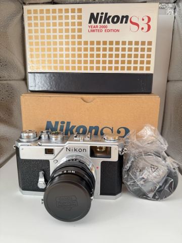 安YA233 美品 Nikon S3 YEAR 2000 LIMITED EDITION Lens NIKKOR-S F1.4 50mm フィルムカメラ レンジファインダー ニコン 箱付き