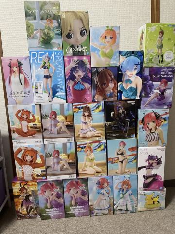 【未開封】フィギュア まとめ 大量 26点 美少女フィギュア 五等分の花嫁 リゼロ 中野二乃 中野三玖 中野四葉 レム ポケモン ピカチュウ