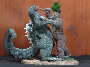 ★1円スタート★　キングコング対ゴジラ レジンキャストキット改造富士山麓決戦完成品