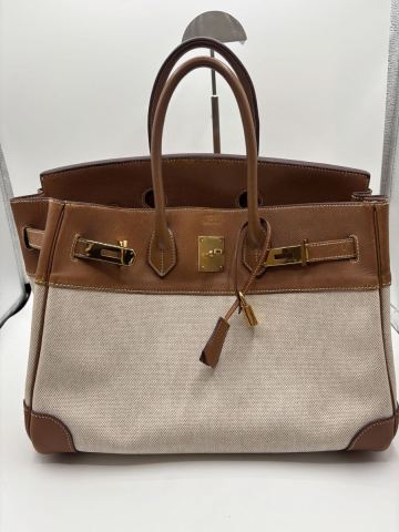 エルメス　B刻印　バーキン35 ゴーリド金具　 ハンドバッグ ブラウン トートバッグ