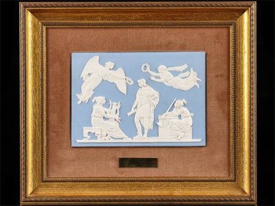 【流】ウェッジウッド 「APOTHEOSIS OF VIRGIL」 レリーフ陶板 UD298