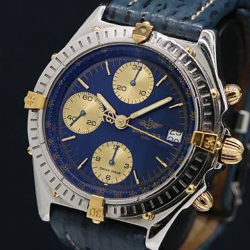 1円 稼働 ブライトリング クロノマット B13050 106998 AT/自動巻 青文字盤 メンズ腕時計 0068310 11NBT KMR