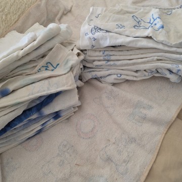 布おむつ おむつ おしめ 昭和レトロ リメイク 古布 はぎれ