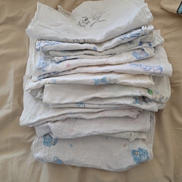 布おむつ おむつ おしめ 昭和レトロ 動物柄 リメイク 古布 布おしめ