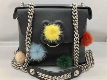 【売り切りセール】1円スタート FENDI フェンディ 8BZ041-21G バックトゥスクール 2WAYバッグ 黒 ブラック