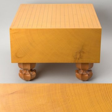 【千h1318】碁盤 本榧 厚み約175-176mm 約18.3kg　　榧 柾 桐 覆い 布付属