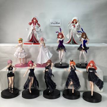 【11体】五等分の花嫁「一花、二乃、三玖、四葉、五月」白無垢、ウェディングドレス、ブラックドレス 破損欠品有 ※佐川急便にて発送110618