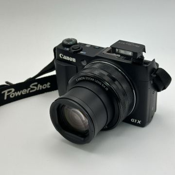 H まあまあ美品 Canon キャノン PowerShot G1X Mark II デジカメ PC2049 パワーショット ブラック コンパクト デジタルカメラ かわせみ