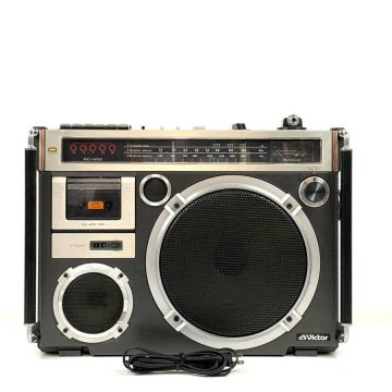 Victor ビクター RC-550 ラジカセ ラジオ カセットデッキ 昭和レトロ ビンテージオーディオ 大型スピーカー 電源コード付◆簡易検査品