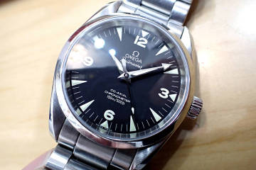 希少/正規 OMEGA/オメガ シーマスター アクアテラ レイルマスター ◆ 2504.52 コーアクシャル 黒文字盤 自動巻き メンズ腕時計