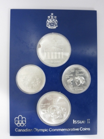 古銭祭 銀貨 モントリオール オリンピック 記念硬貨 4枚セット カナダ 1976年 10ドル 5ドル 外国古銭